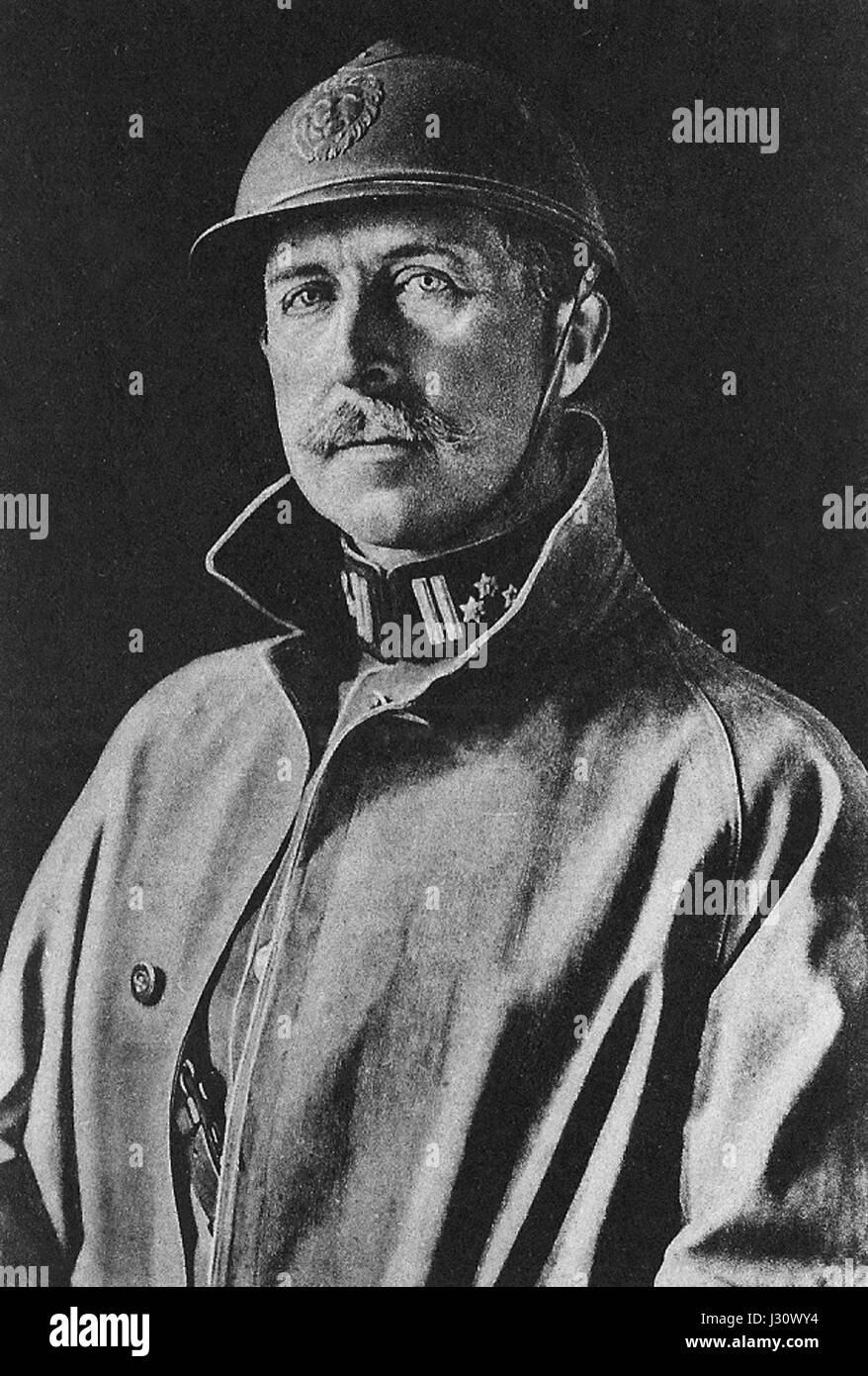 Dieses Porträt von Richard Neville Speaight zeigt Albert I., den König von Belgien, der von 1909 bis 1934 regierte. Albert I. war bekannt für seine Führung während des Ersten Weltkriegs und seine Rolle in der belgischen Unabhängigkeit. Speaight, ein prominenter britischer Künstler, hielt sein Bild in diesem bemerkenswerten Werk fest. Stockfoto