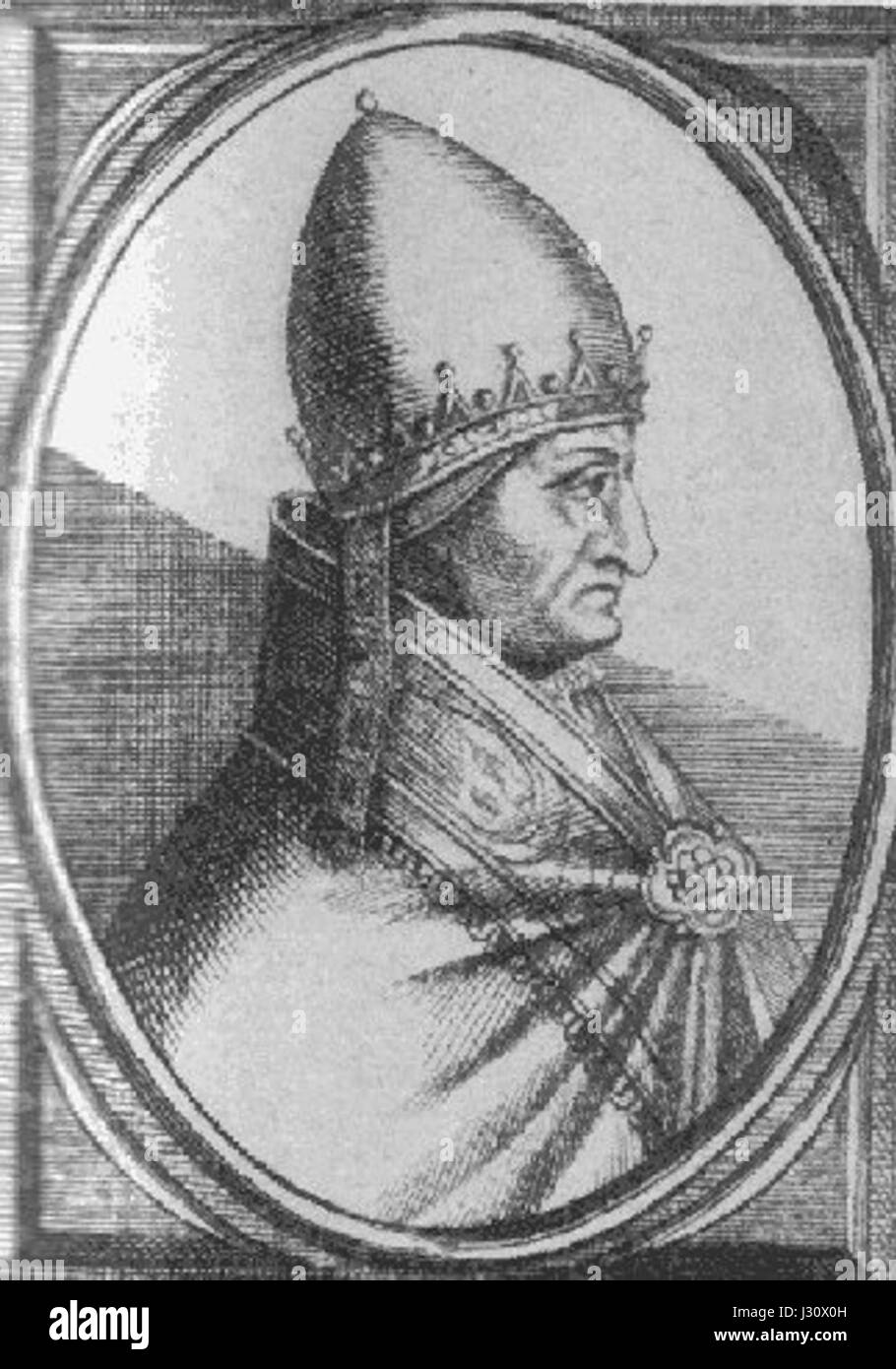 B Gregor X. bezieht sich wahrscheinlich auf eine historische Figur, möglicherweise Papst Gregor X. oder eine Person mit einem ähnlichen Namen aus der Geschichte. Weitere Einzelheiten sind erforderlich, um die vollständige Identität und den Kontext dieser Referenz zu klären. Stockfoto