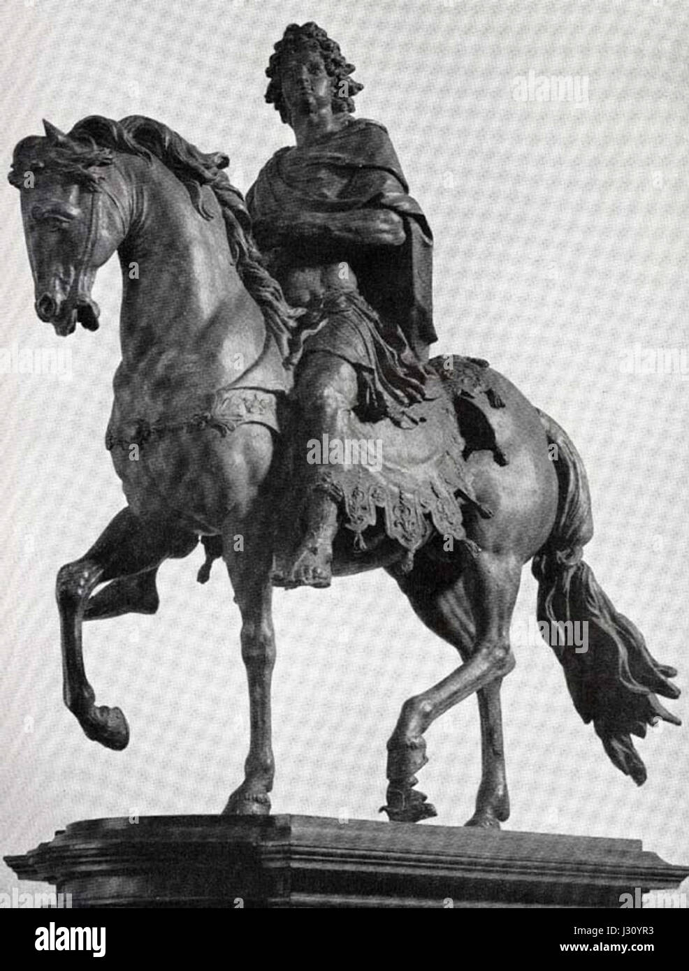 Carl XI. von Schweden Miniatur Statue 1905 von Bernard Foucquet c 1700 Stockfoto