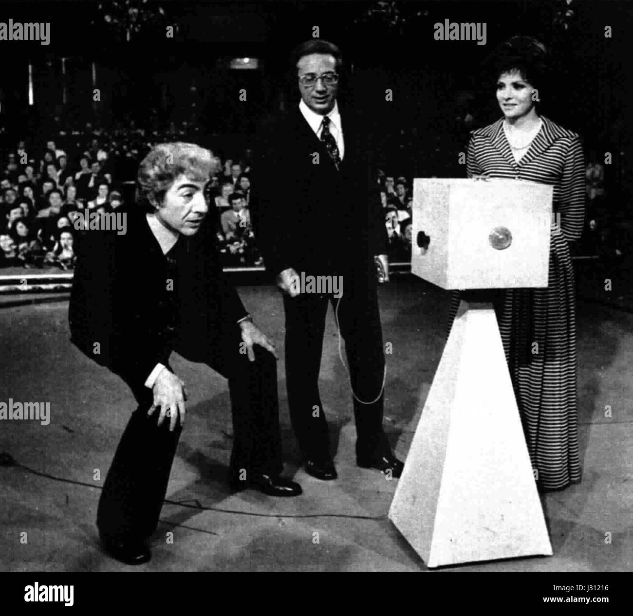 Gino Bramieri, Mike Bongiorno und Gina Lollobrigida Stockfoto