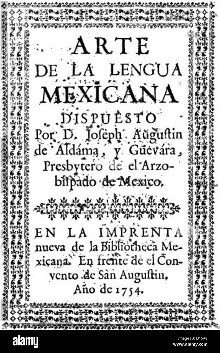 Aldama y Guevara war Mitte des 18. Jahrhunderts eine bedeutende historische Persönlichkeit, die wahrscheinlich in die spanische Kolonialzeit involviert war. Dies bezieht sich auf einen familiären oder historischen Bezug, der in diesem Zeitraum mit Spanien verbunden war. Stockfoto