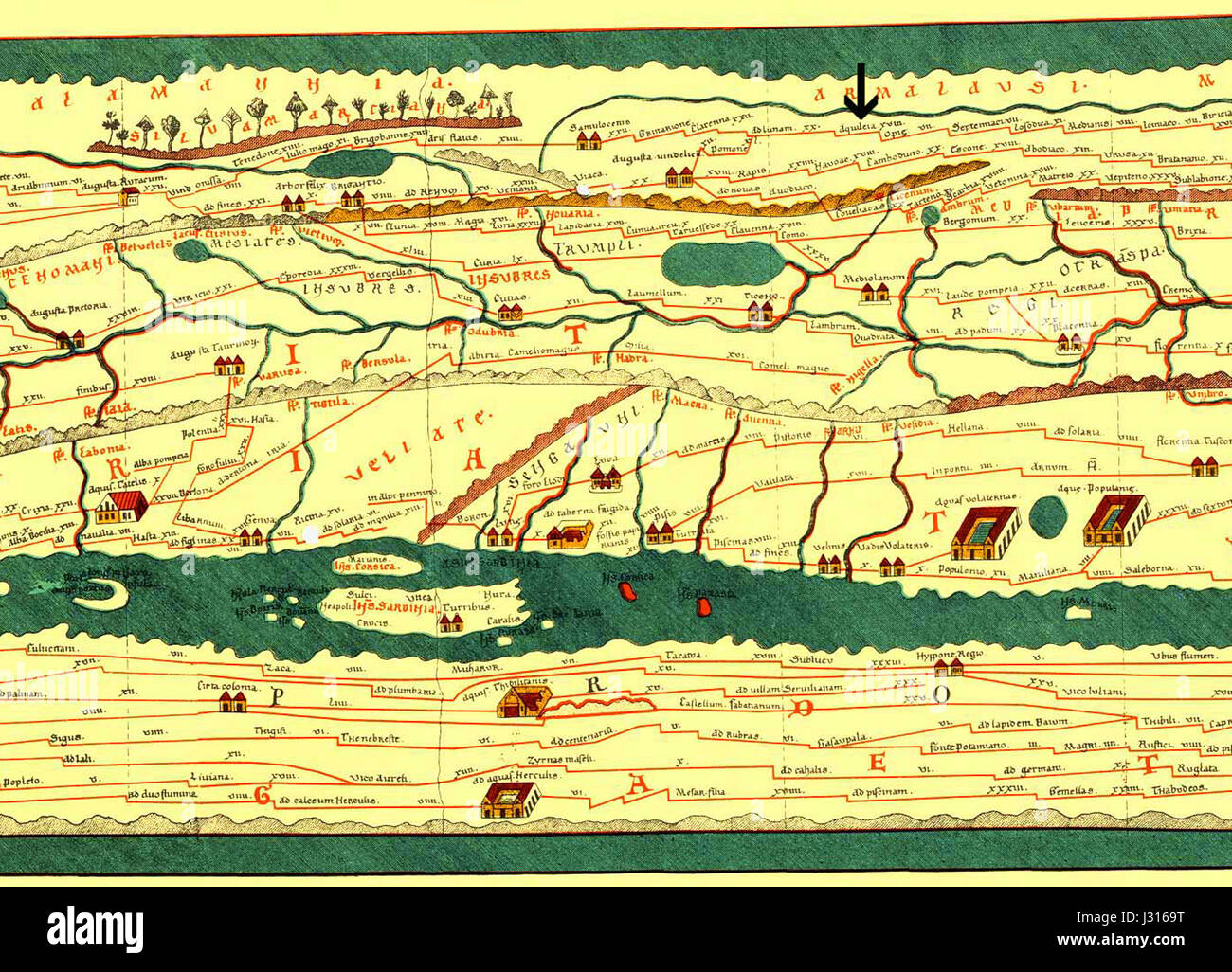 Tabula peutingeriana Fotos und Bildmaterial in hoher Auflösung Alamy