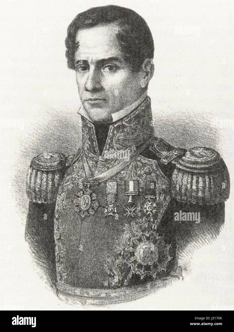 Antonio Lopez de Santa Anna 1852 Stockfoto