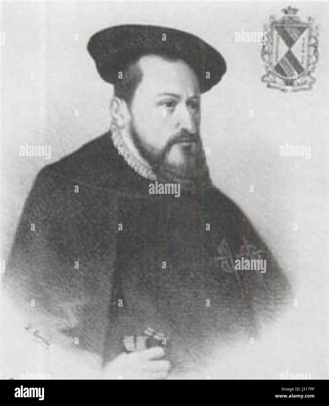 Antonio de Mendoza war von 1535 bis 1549 der erste Vizekönig von Neuspanien. Er ist bekannt für seine Bemühungen, die spanische Kontrolle zu festigen und die Entwicklung des spanischen Kolonialreiches in Amerika zu überwachen. Stockfoto