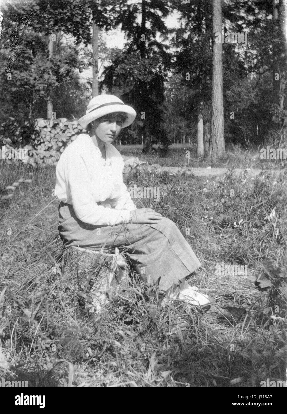 Anastasia Nikolaevna in Gefangenschaft in Tsarskoe Selo Stockfoto