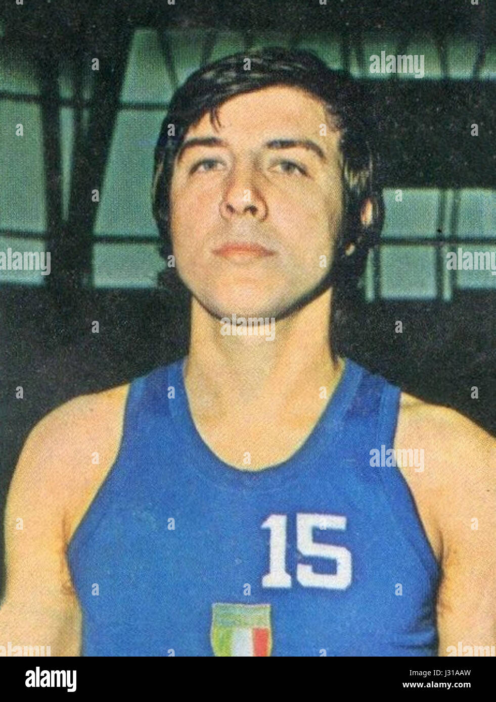 Ein Porträt oder Verweis auf Giuseppe Brumatti, wahrscheinlich eine Person von historischer oder kultureller Bedeutung, aufgenommen in einer künstlerischen Darstellung oder Referenz. Stockfoto