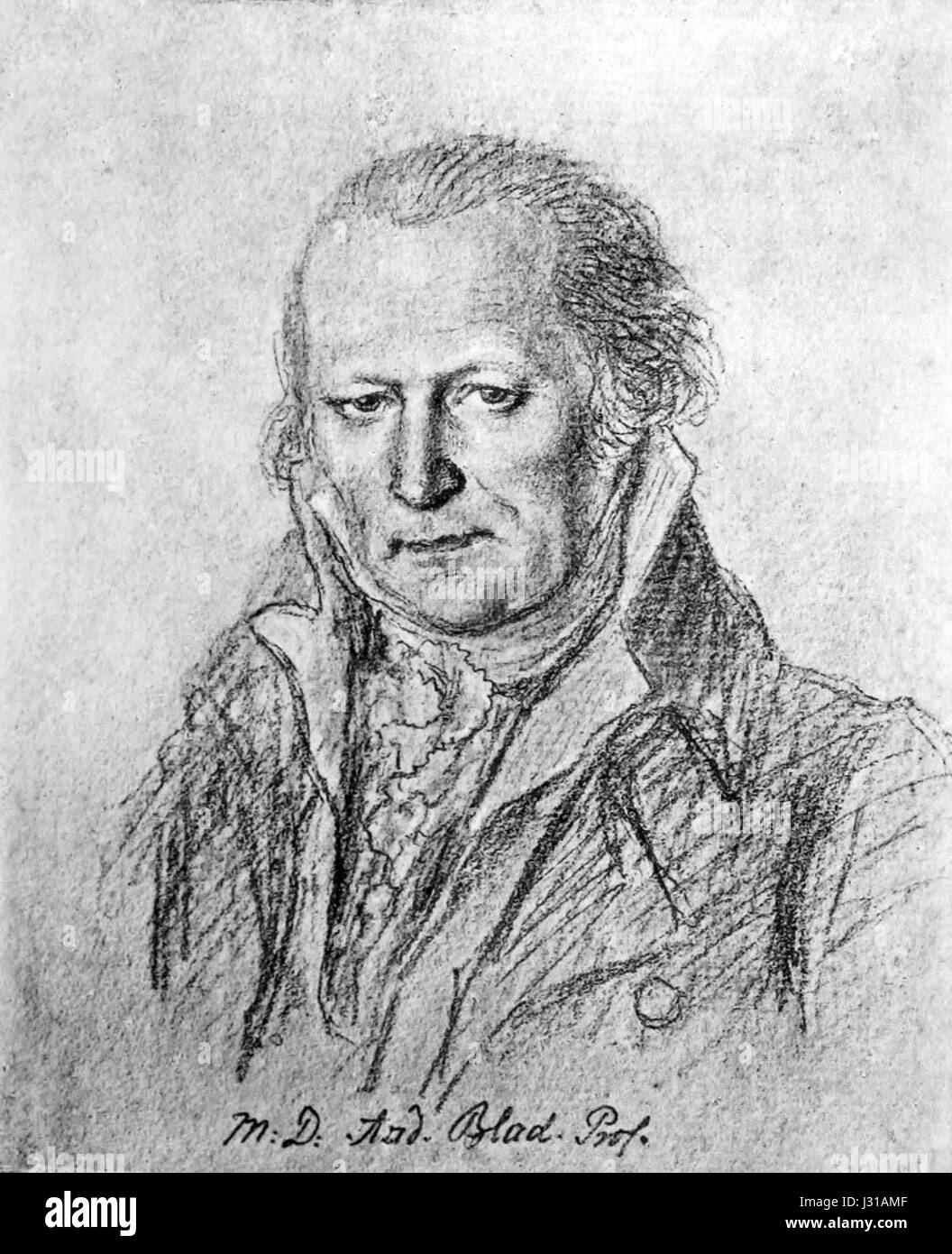 Anders Blad war ein schwedischer Künstler, der vor allem im 19. Jahrhundert für seine Beiträge zur bildenden Kunst bekannt war. Sein Werk spiegelt die künstlerischen Stile seiner Zeit wider und ist bekannt für seinen detaillierten Umgang mit Porträt und Landschaft. Stockfoto