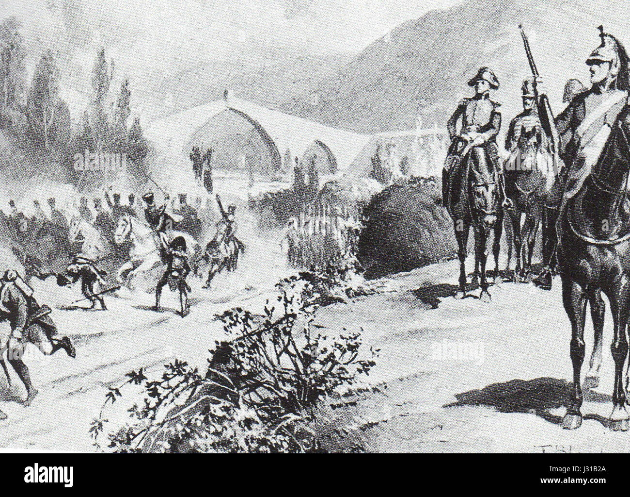 Bataille de Molins de Rei Stockfoto