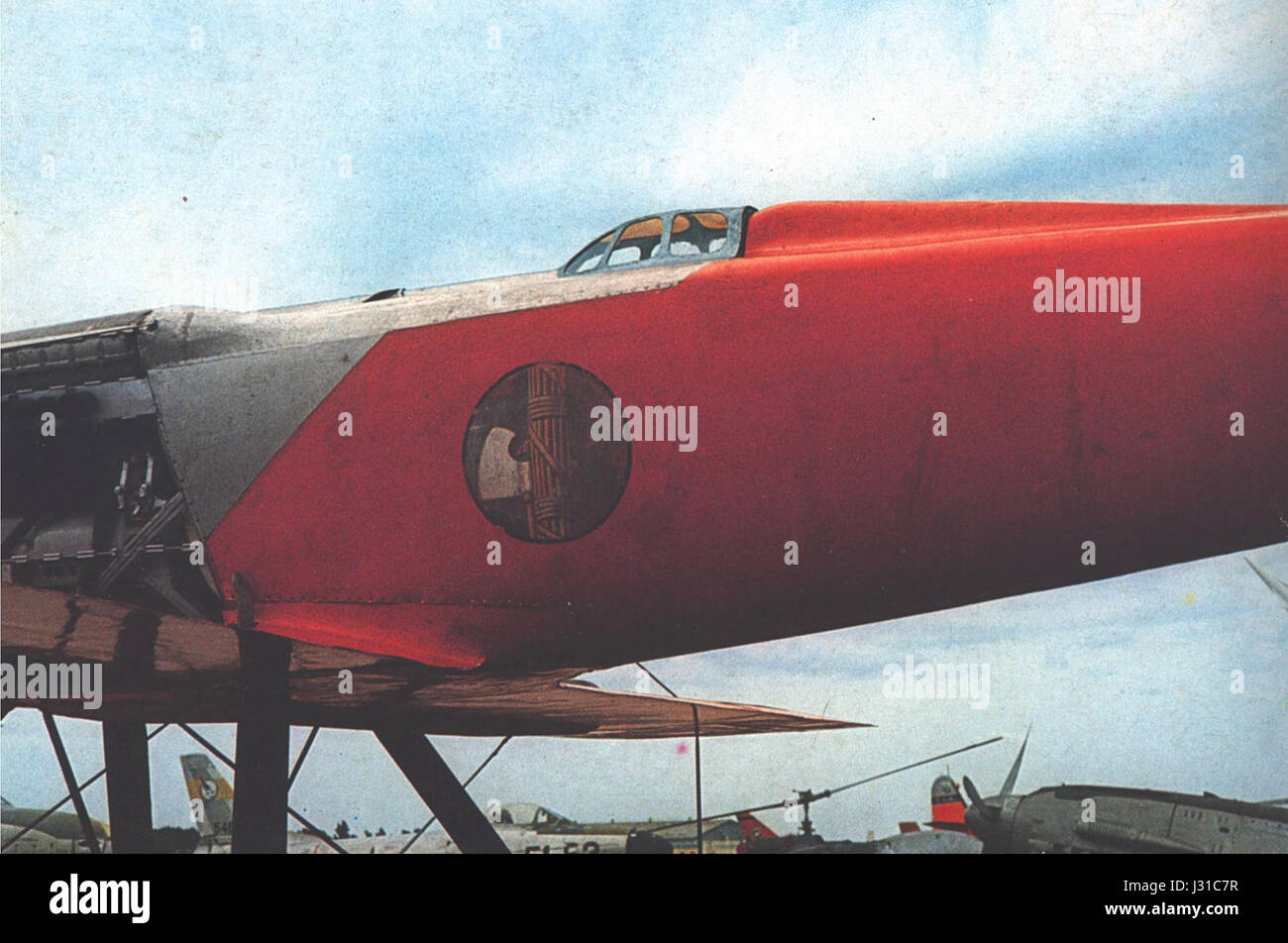 Die Fiat C.29 Idrocorsa war ein Wasserflugzeug der italienischen Firma Fiat in den 1930er Jahren Es wurde für den Einsatz in der wasserbasierten Luftfahrt entwickelt und zeigt die italienische Innovation in der Luftfahrttechnologie während dieser Zeit. Stockfoto