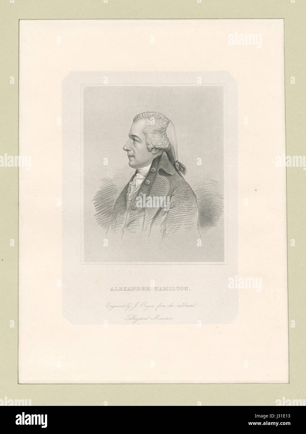 Dies bezieht sich auf ein Bild oder eine Archivakte von Alexander Hamilton, einem der Gründungsväter der Vereinigten Staaten. Die New York Public Library hält dieses historische Foto oder Dokument. Stockfoto