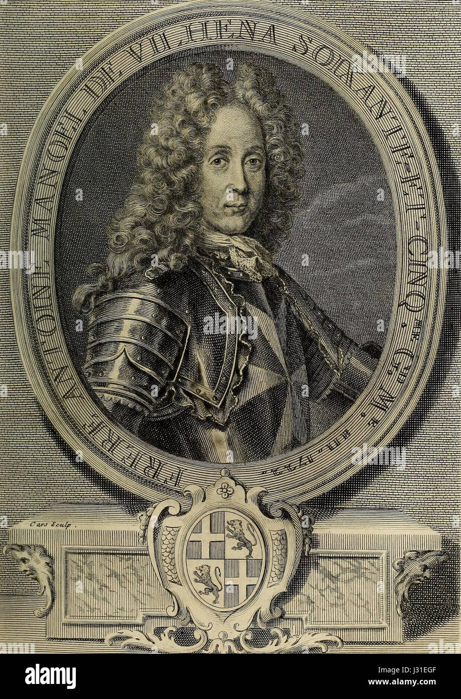 Antoine Manoel de Vilhena war Großmeister des Hospitaller, bekannt für seine Führung und seine Beiträge zum Orden. Er spielte eine entscheidende Rolle bei der Stärkung des Einflusses der Ritter im Mittelmeer im 18. Jahrhundert. Stockfoto