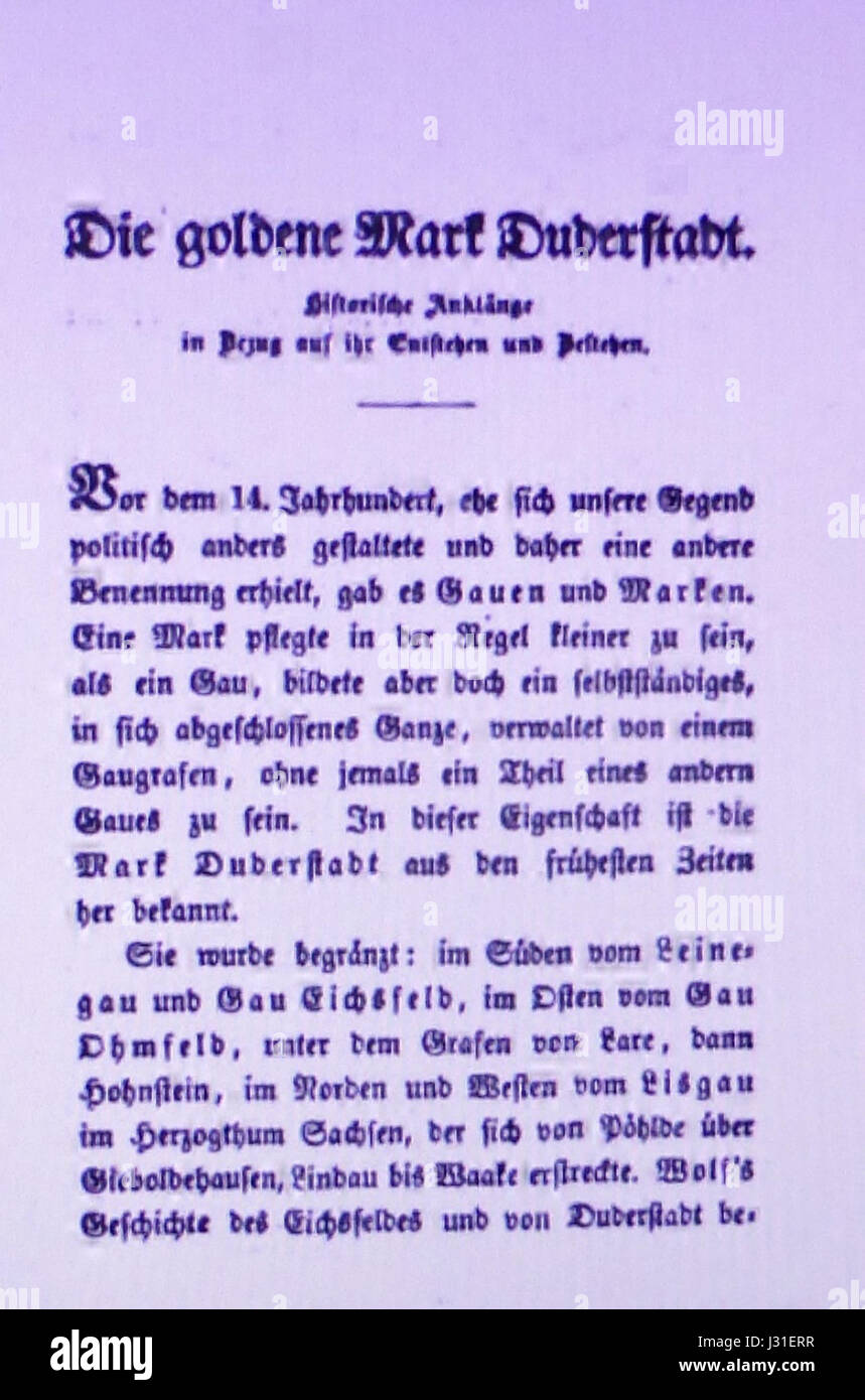 C.L.Hellrung sterben GM Duderstadt (3) Stockfoto