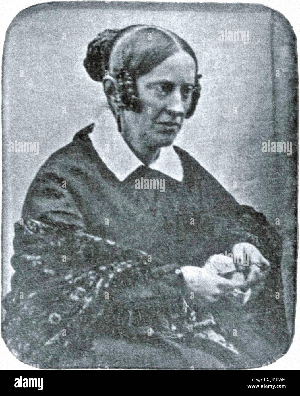 Annette von Droste-Huelshoff war eine bekannte deutsche Dichterin, Schriftstellerin und Komponistin. Sie ist vor allem bekannt für ihre Werke, die die deutsche Romantik widerspiegeln, und ihre literarischen Beiträge des 19. Jahrhunderts. Stockfoto