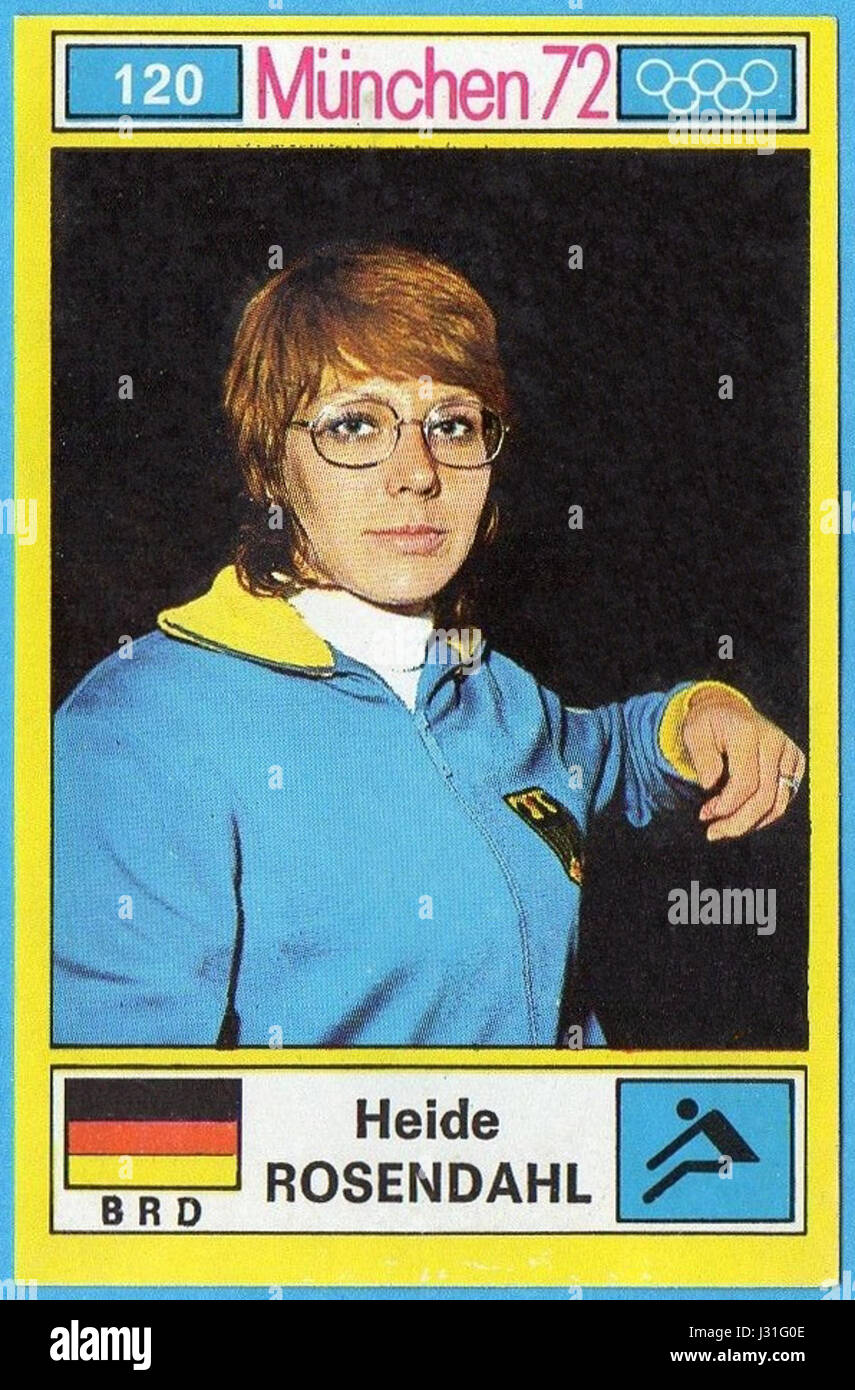 Heide Rosendahl war eine deutsche Leichtathletin, die für ihre Leistungen im Weitsprung und im Heptathlon bekannt war. Sie war eine prominente Figur in der Leichtathletik während des späten 20. Jahrhunderts. Stockfoto