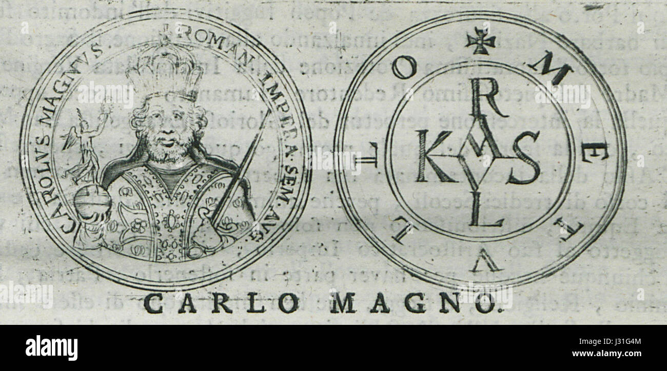 Carlo Magno - Fanelli Francesco - 1695 Stockfoto