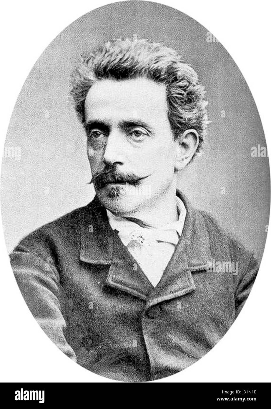 Antonio Ghislanzoni war ein italienischer Komponist und Librettist, der für seine Arbeit in der italienischen Operntradition bekannt war. Er ist bekannt für sein Libretto für die Oper „Aida“ von Giuseppe Verdi. Stockfoto