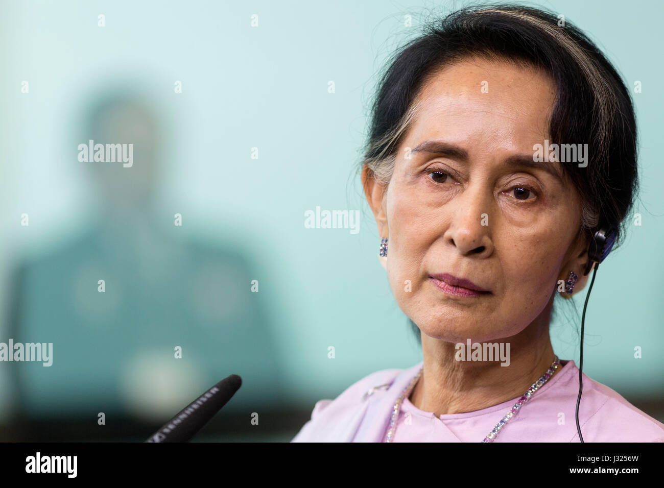 Brüssel, Belgien. 2. Mai 2017. Aung San Suu Kyi in Brüssel, Belgien, am 2. Mai 2017 - 02 kann 2017 Credit: Andia/Alamy Live News Stockfoto