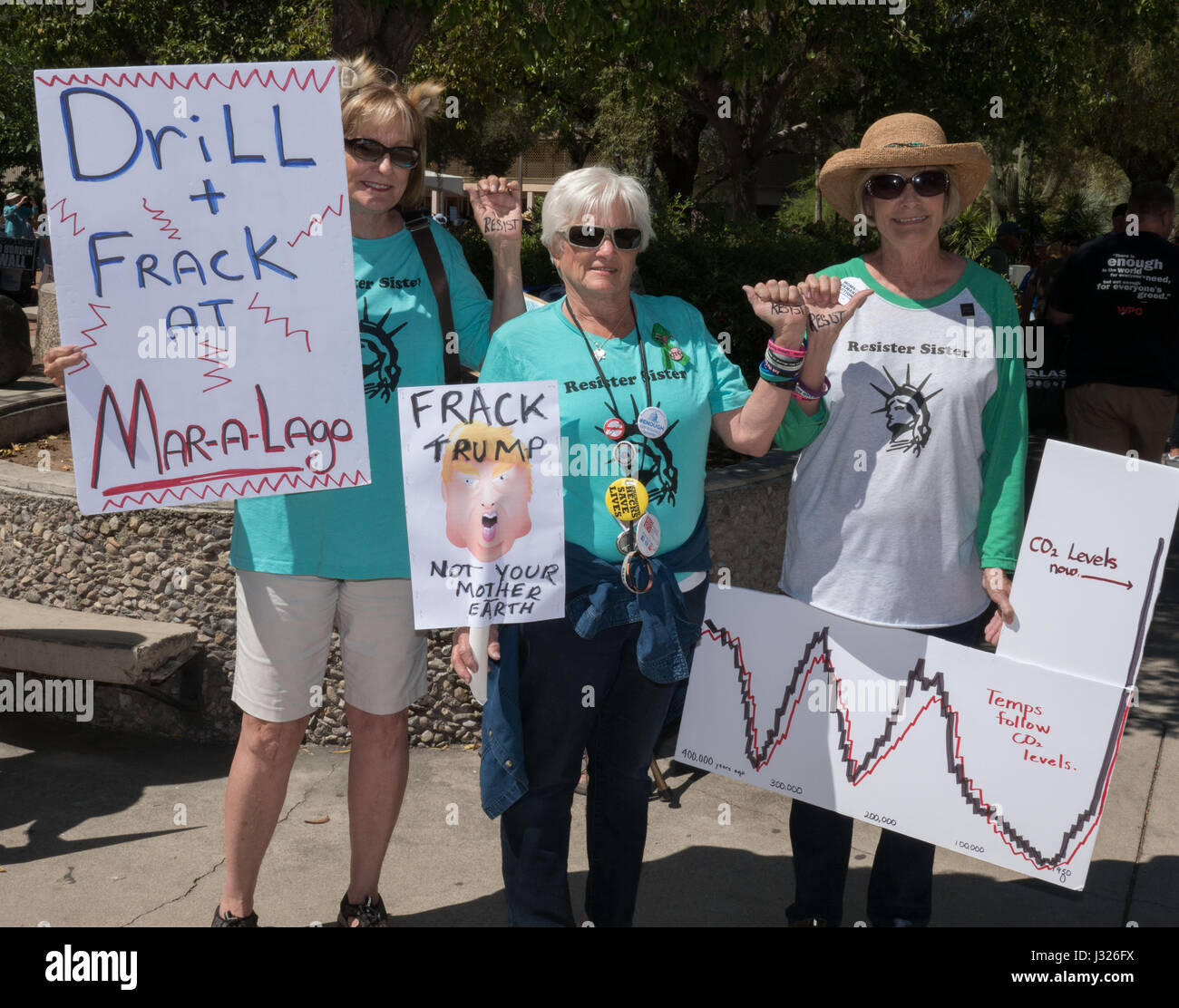 Volkspartei Klima März in Amerika, Tucson, Arizona, USA. Stockfoto