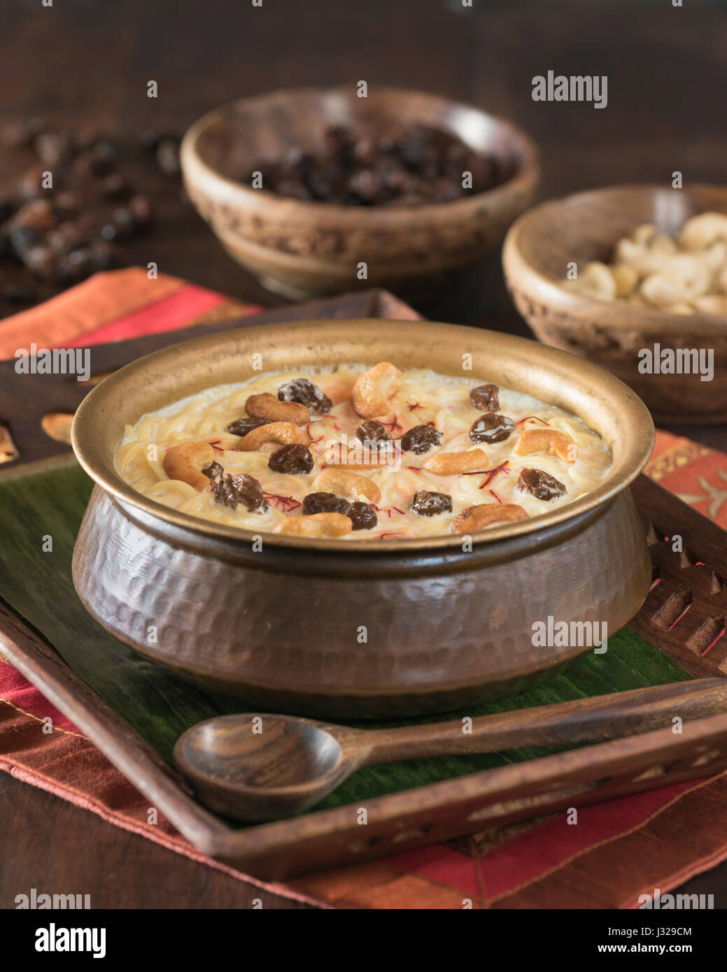 Payasam. Südindische Nudeln Milch Dessert. Indien-Essen Stockfoto