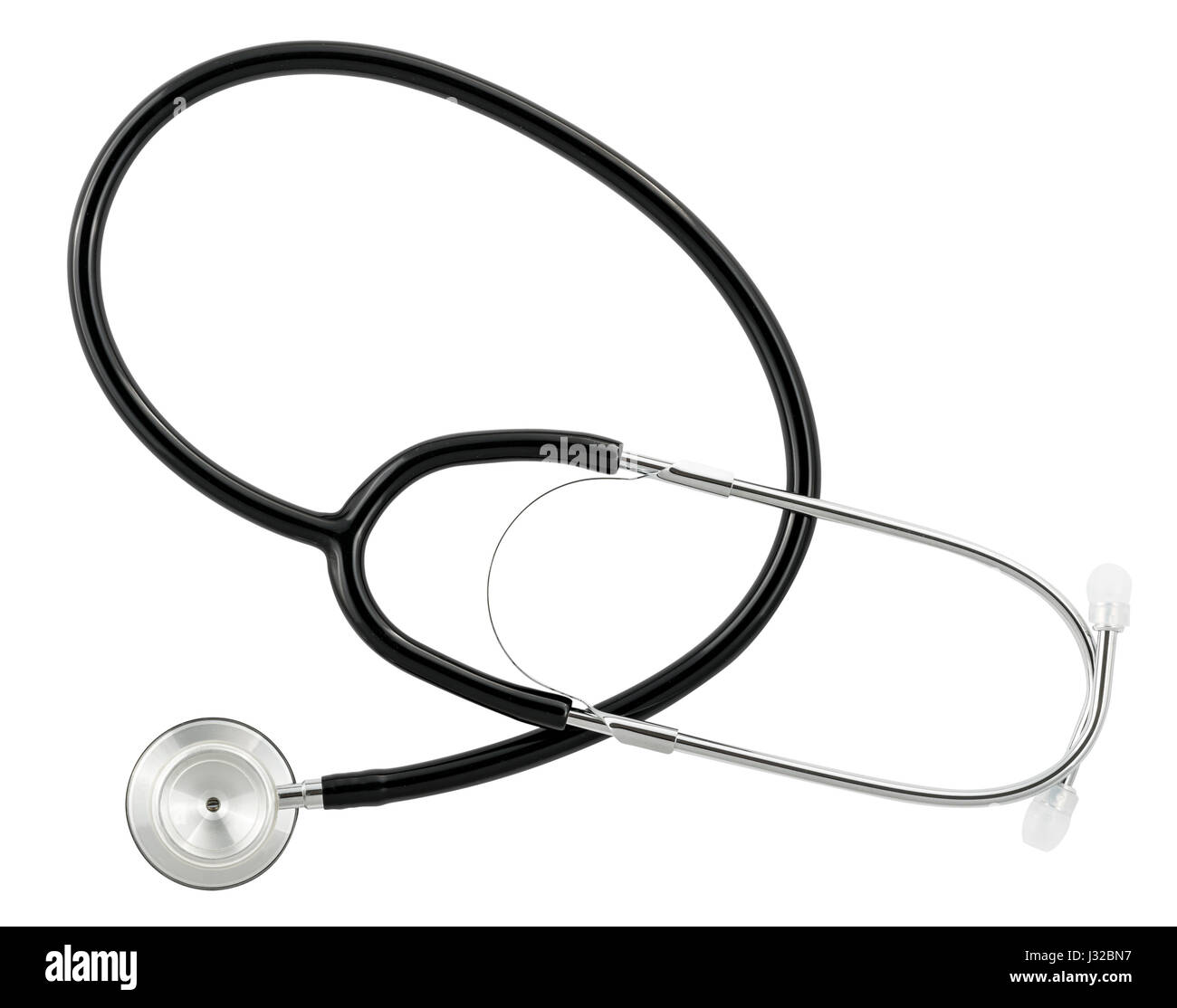 Medizinische Stethoskop schneiden Sie auf weißem Hintergrund Stockfoto