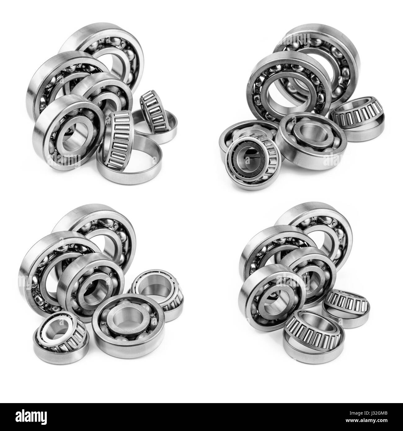 Lager mit geringen Schärfentiefe auf weißem Hintergrund Stockfoto