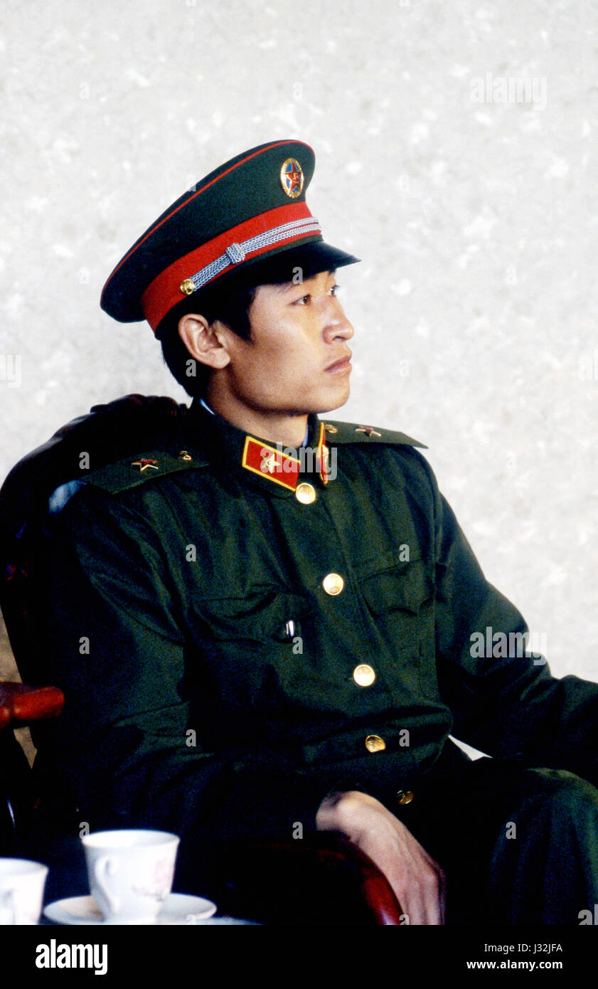 Soldat der Volksbefreiungsarmee, China Stockfoto