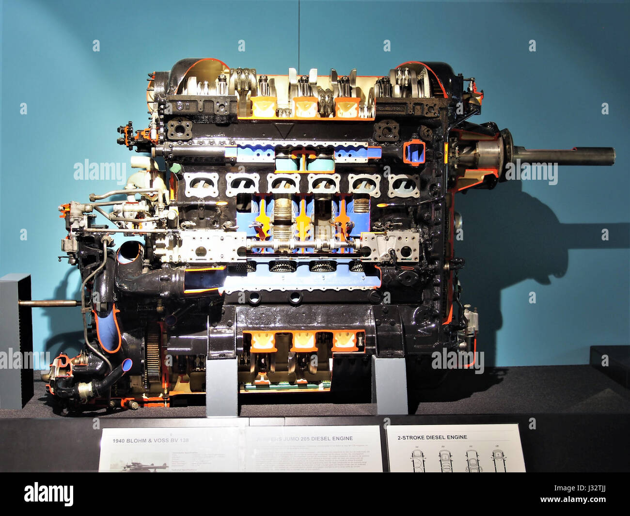 1940 Blohm & Voss BV 138 Junkers Jumo 205 2-Takt-Dieselmotor photo1 Stockfoto