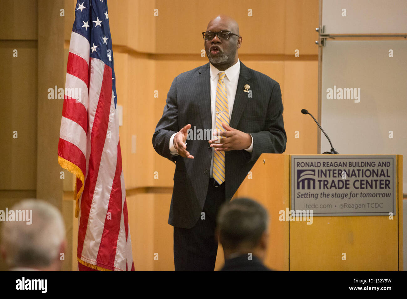 U.S. Customs and Border Protection National Black History Month mit ein Sitz-Programm mit Hauptredner Herr Jesse Sharpe, nationale 1. Vice President-elect, schwarze Regierung (BIG) gefeiert. Fotograf: Donna Burton Stockfoto