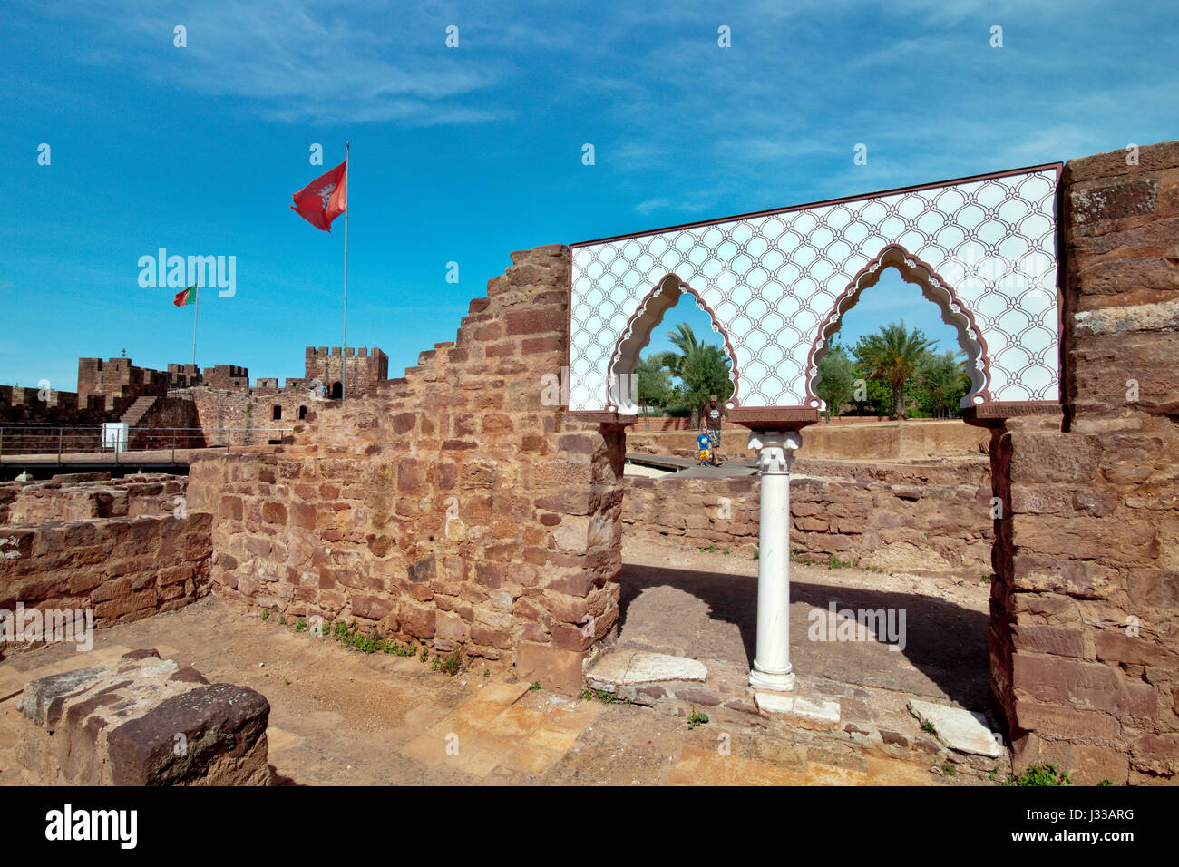 Burg, Silves, Algarve, Portugal Stockfoto