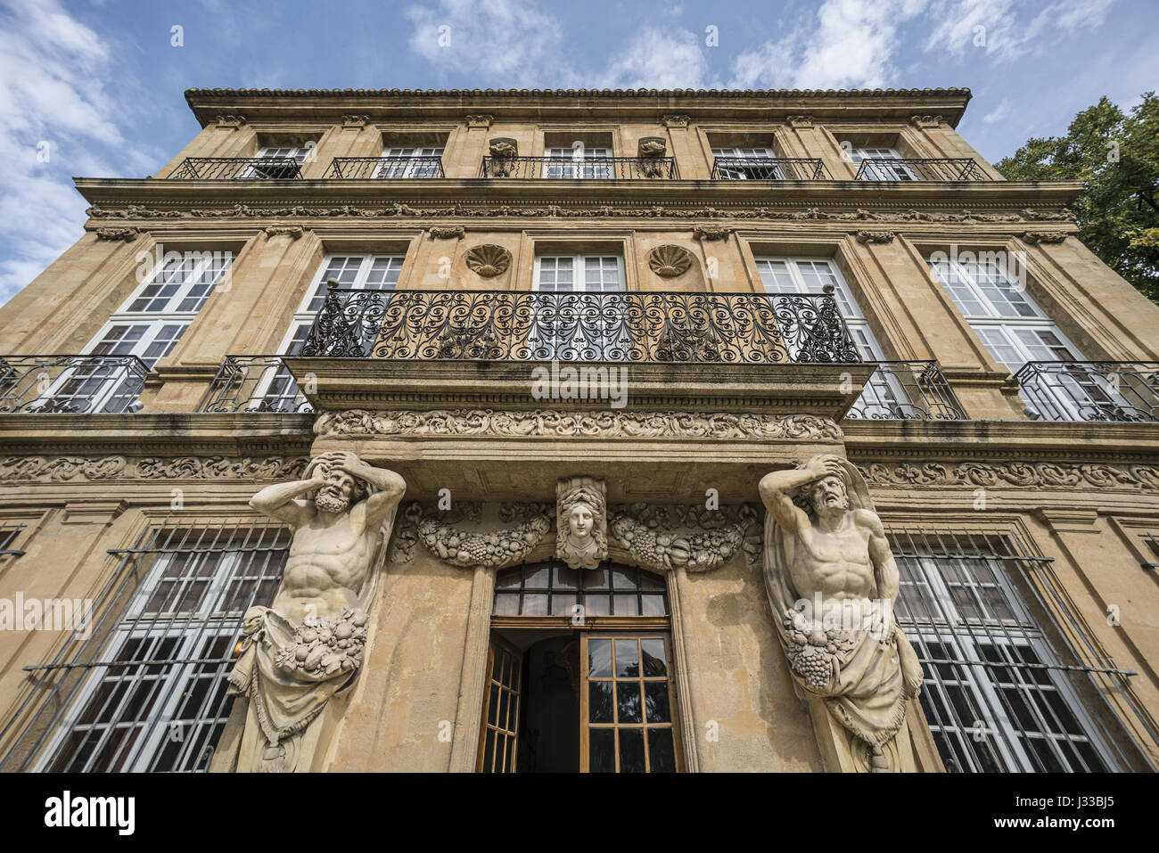 Fassade des Pavillon Vendome, Aix-En-Provence, Cote d ' Azur, Frankreich Stockfoto