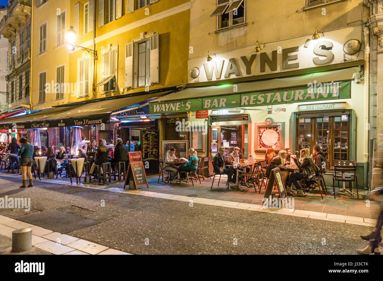 Waynes Bar, Restaurant, schöne, Alpes Maritimes, Provence, Côte d ' Azur, Mittelmeer, Frankreich, Europa Stockfoto