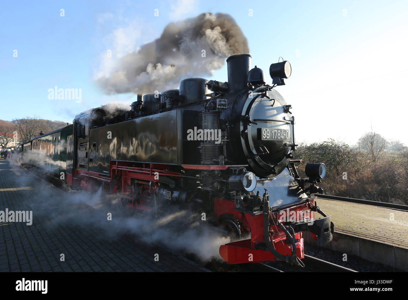 Deutschland, Rügen, Steam Railway Rasender Roland, Insel Rügen, Deutschland, Stockfoto