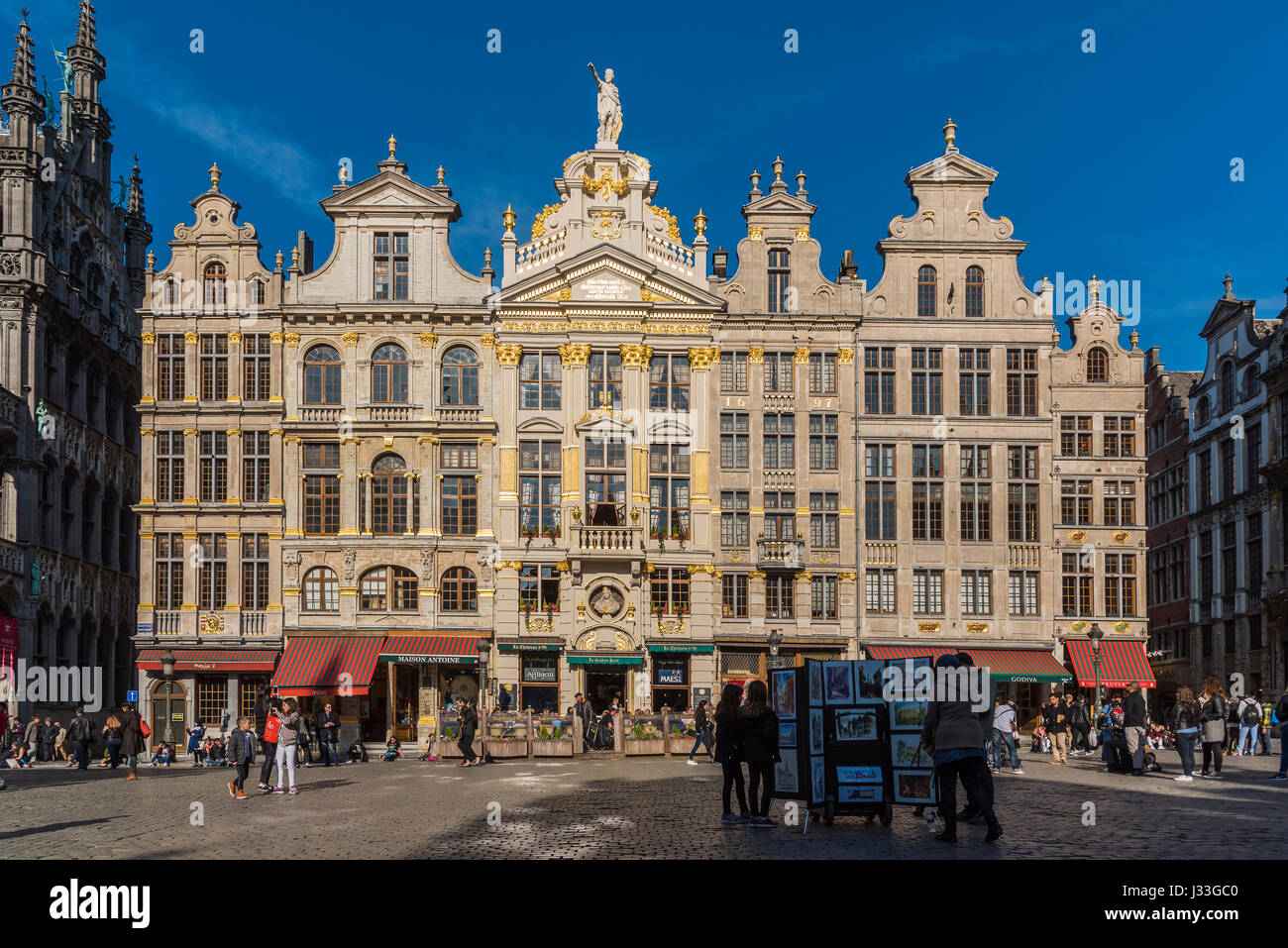 Historischen Zunfthäuser in der Grand Place, Brüssel, Belgien Stockfoto