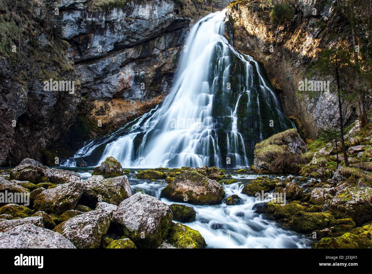 Gollinger Wasserfall, Golling, Bezirk Hallein, Österreich ...