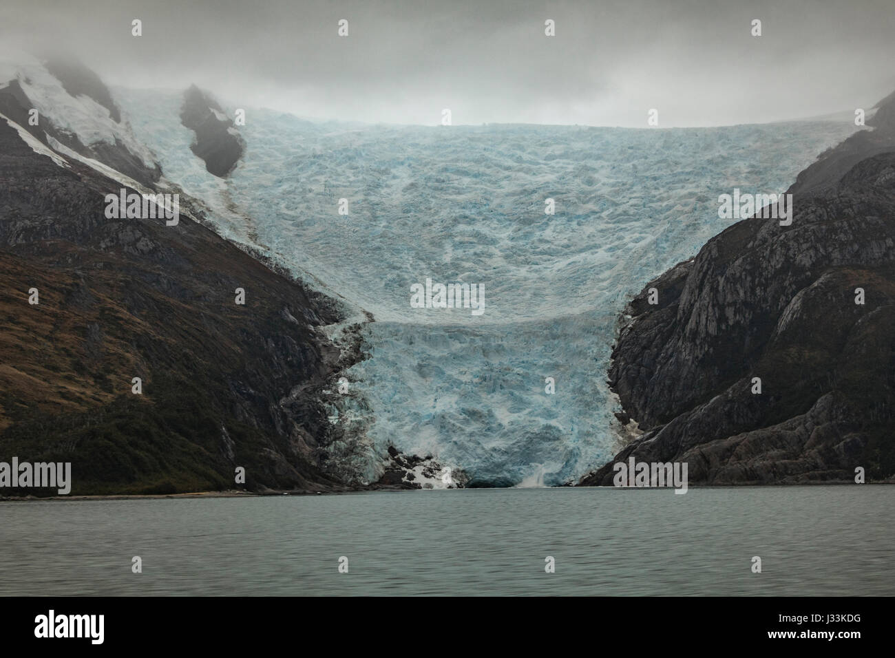 Italia-Gletscher in Alberto de Agostini-Nationalpark in Chile Stockfoto