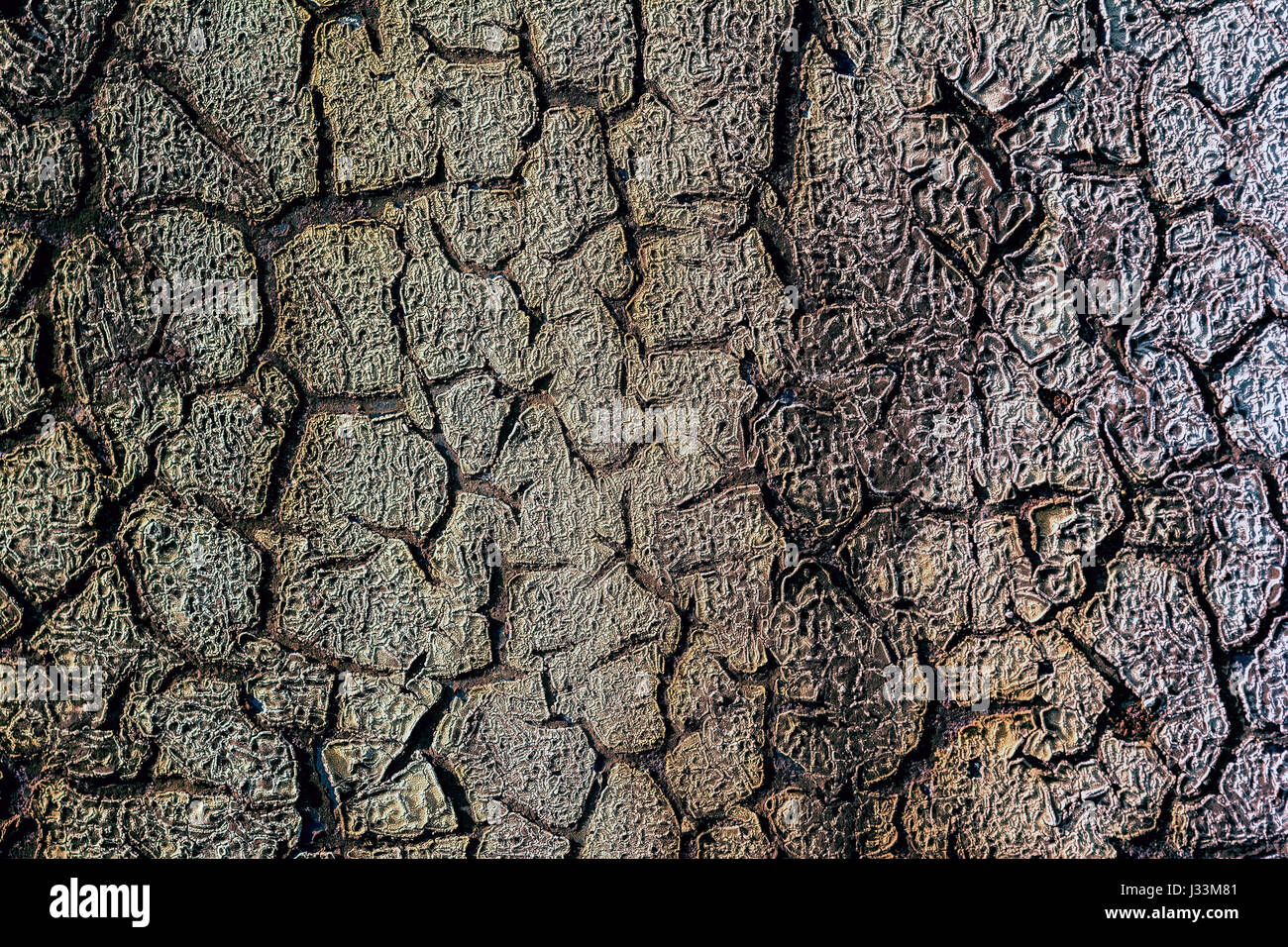 Beschädigte Metall Rost Textur. Abstract Grunge dunkel getönten Hintergrund Stockfoto