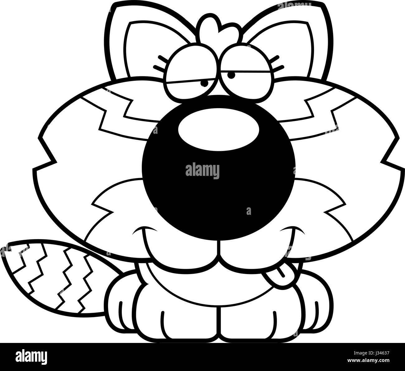 Ein Cartoon Illustration ein roter Panda mit goofy Ausdruck. Stock Vektor