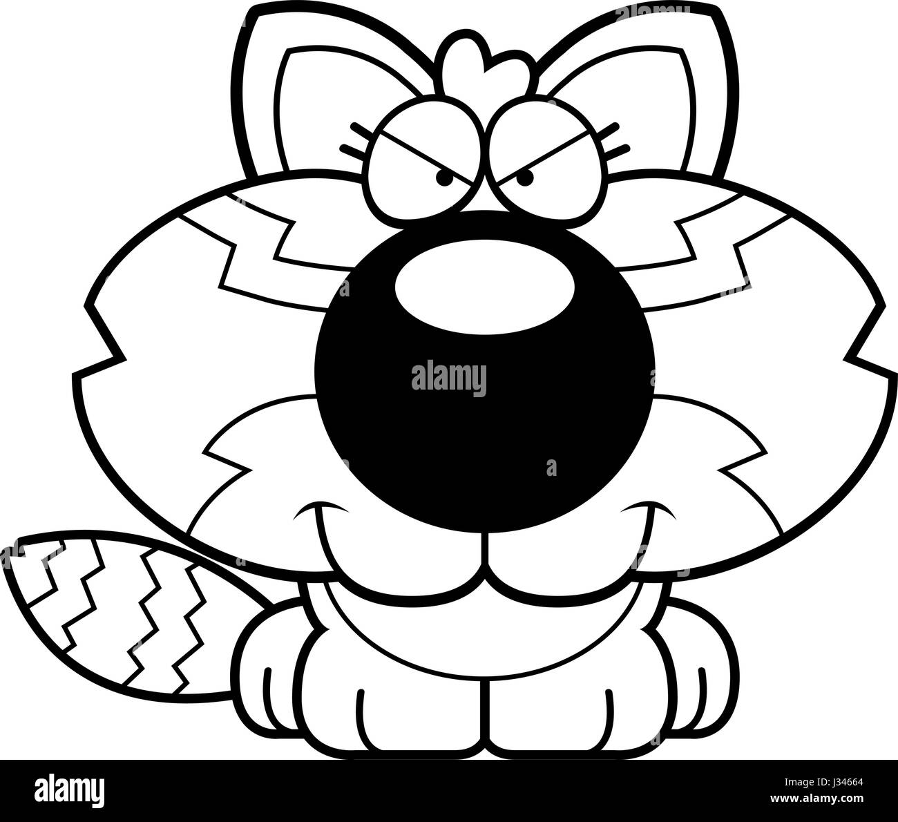 Ein Cartoon Illustration ein roter Panda mit einem schlauen Ausdruck. Stock Vektor