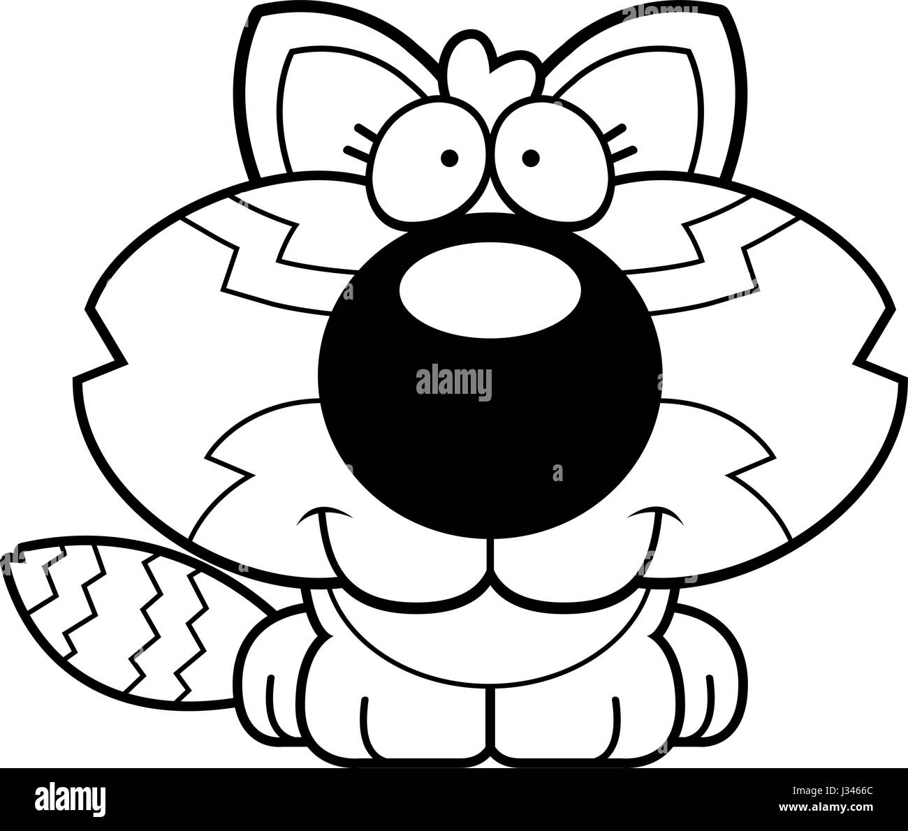 Ein Cartoon Illustration ein roter Panda glücklich und lächelnd. Stock Vektor