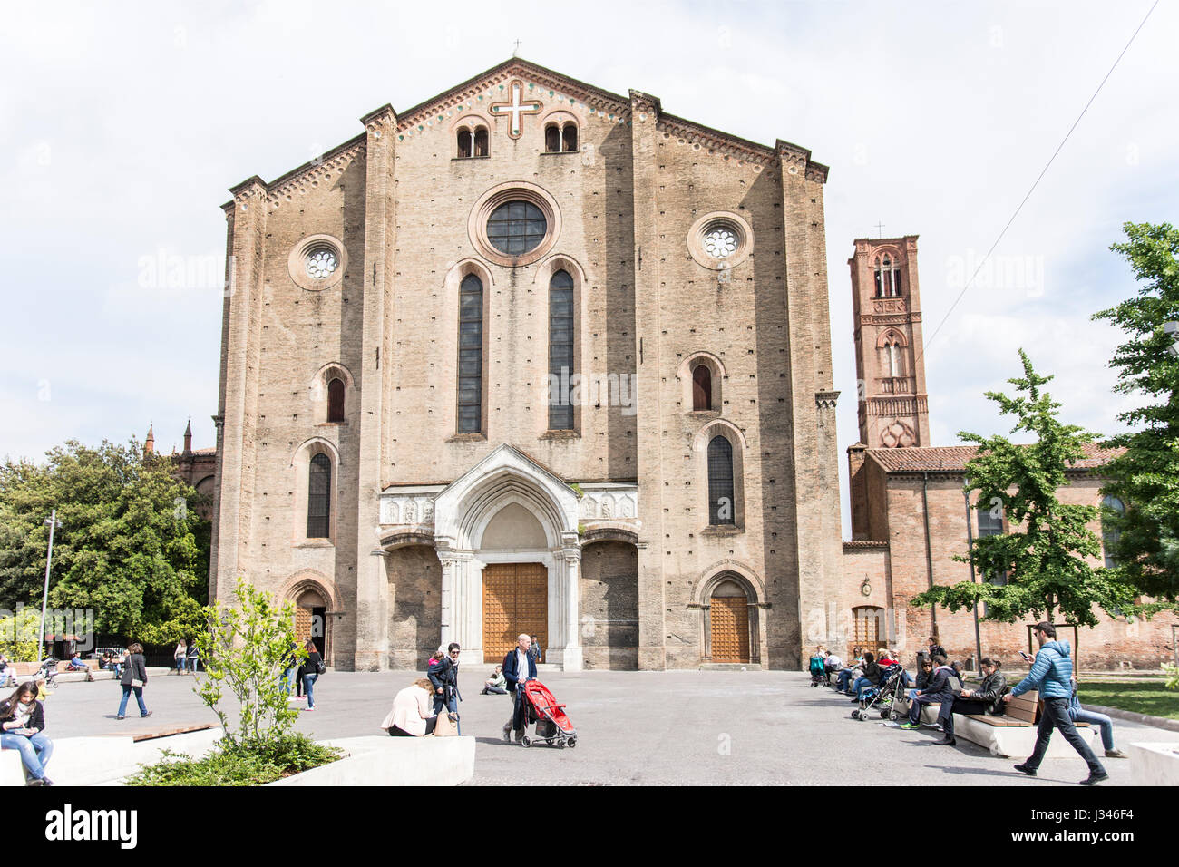 Kathedrale Saint Francis in Bologna Stockfoto