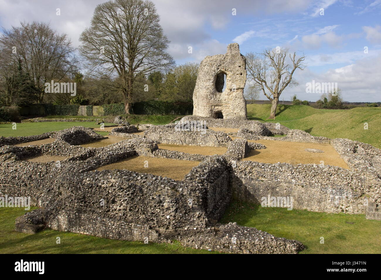 Ludgershall Schloß 12. Jahrhundert Ruinen Ludgershall Wiltshire Stockfoto