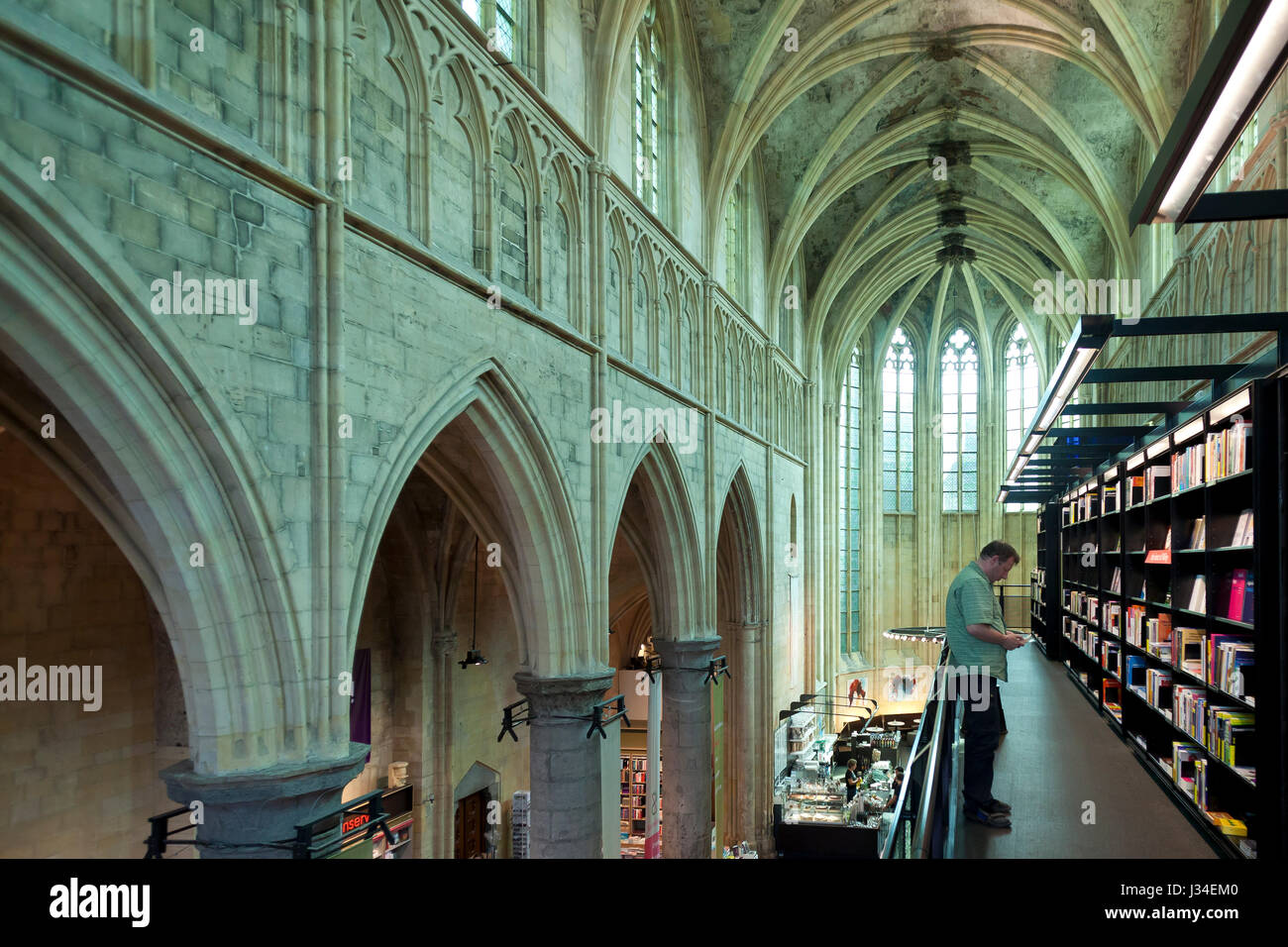 Niederlande, Maastricht, Selexyz Dominicanen Buchhandlung innerhalb der Dominicanenkerk (Dominikanerkirche) Stockfoto
