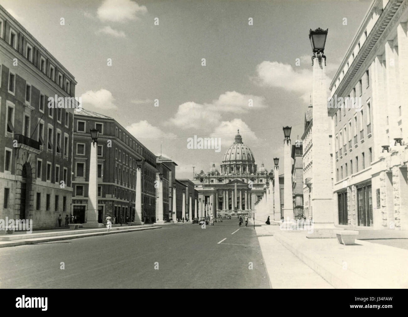 Via della Conciliazione und St. Peter, Rom, Italien Stockfoto