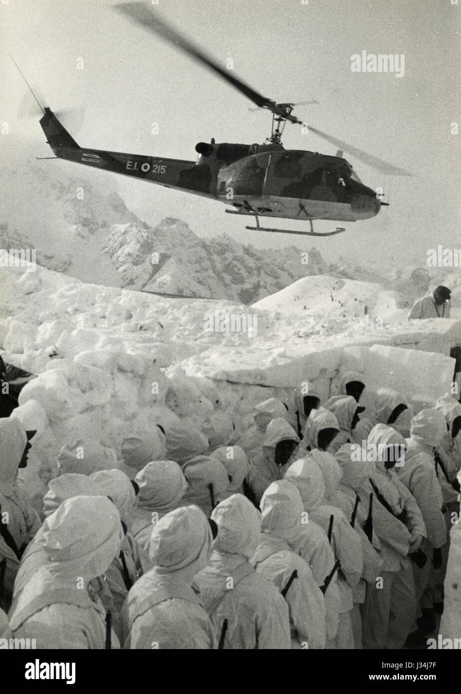 Italienische corp Alpini Training, Italien 1965 Stockfoto