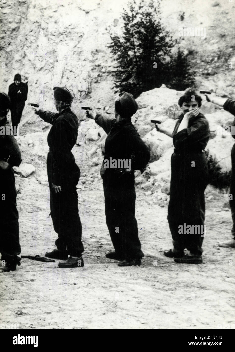 Schwedische Armee Frauen Schießtraining, Stockholm, Schweden Stockfoto