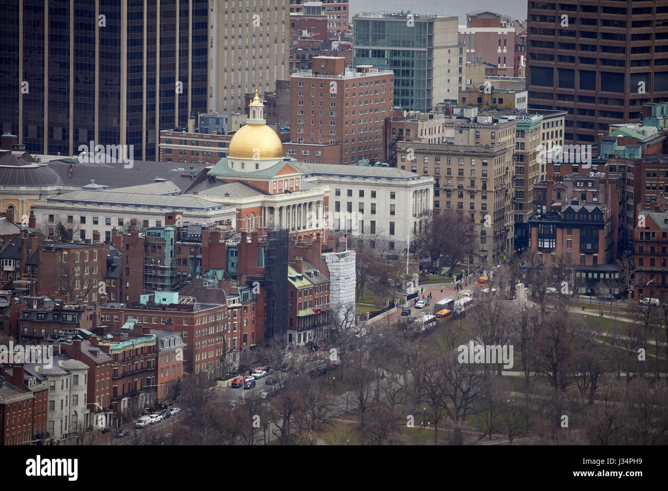 Massachusetts State House oder Massachusetts State House oder das neue State House, Boston, Massachusetts, Vereinigte Staaten von Amerika, USA, Stockfoto