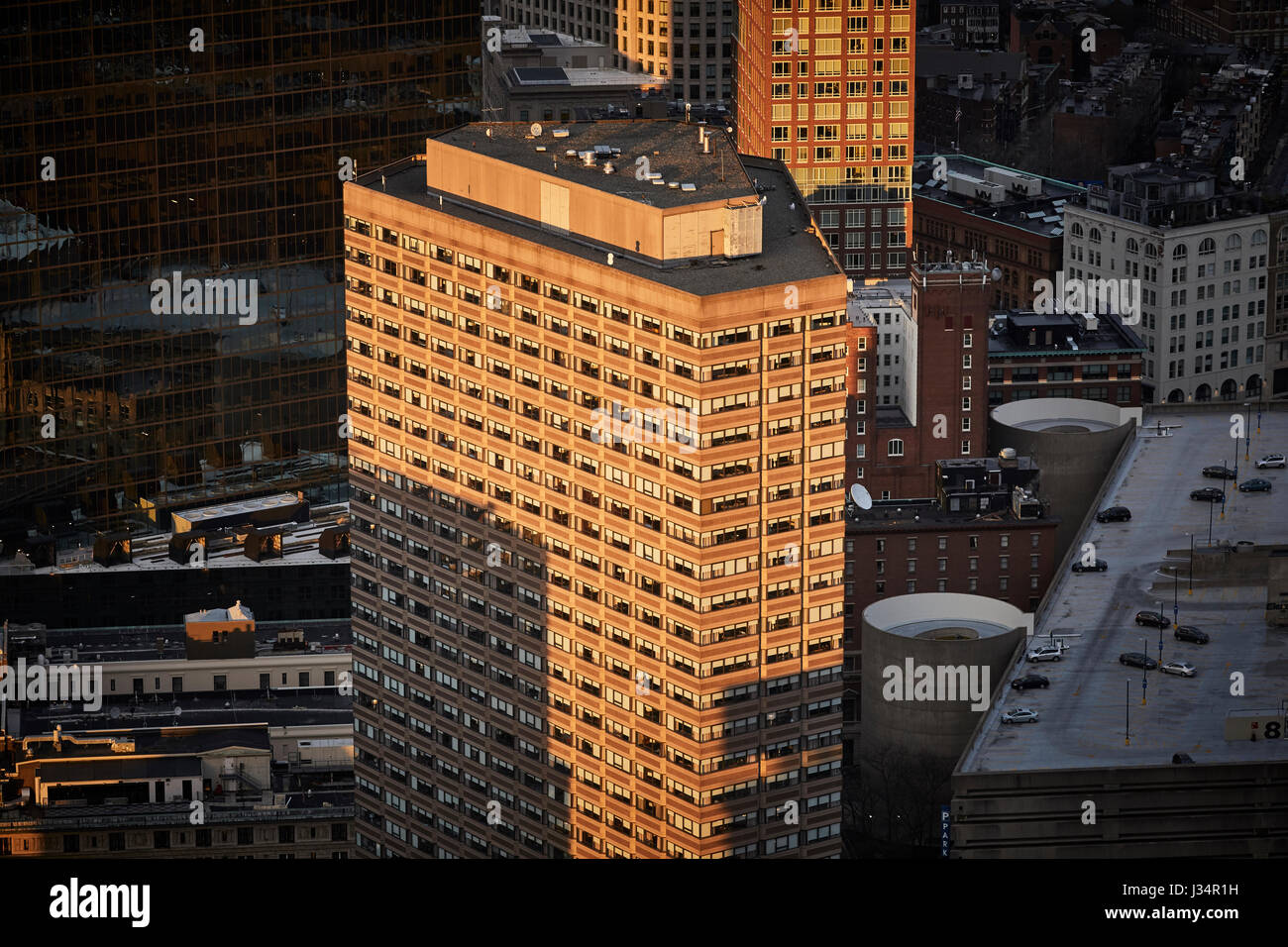 Sunset Westin Hotel in Boston, Massachusetts, Vereinigte Staaten von Amerika, USA, Stockfoto