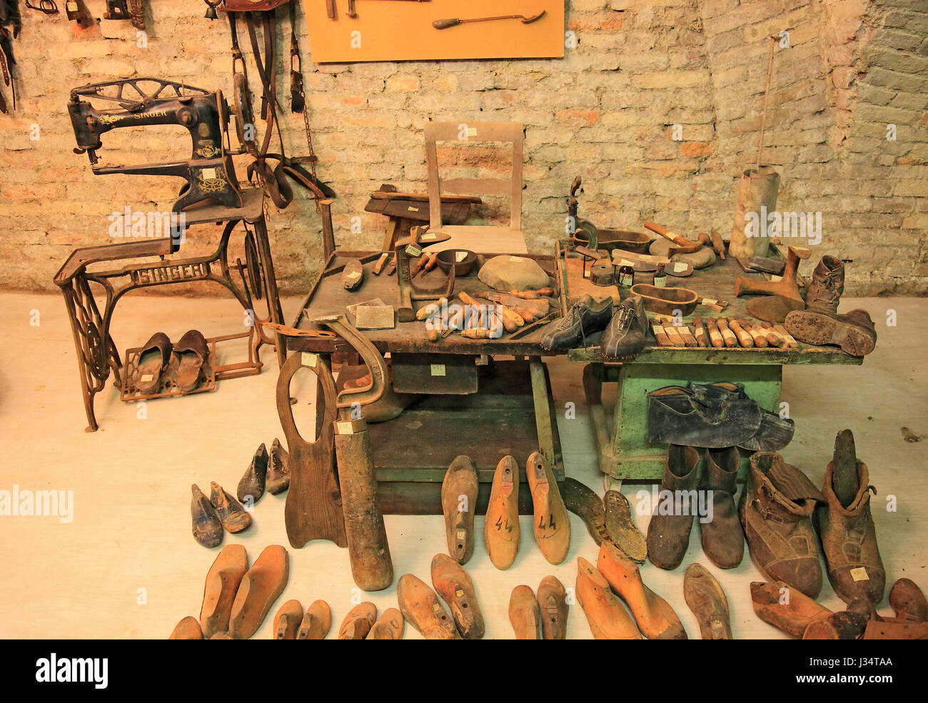 Museo della Civilta Contadina, Bauernmuseum, La Rocca, Novellara Burg Novellara, Provinz Reggio Emilia, Emilia-Romagna, Italien Stockfoto