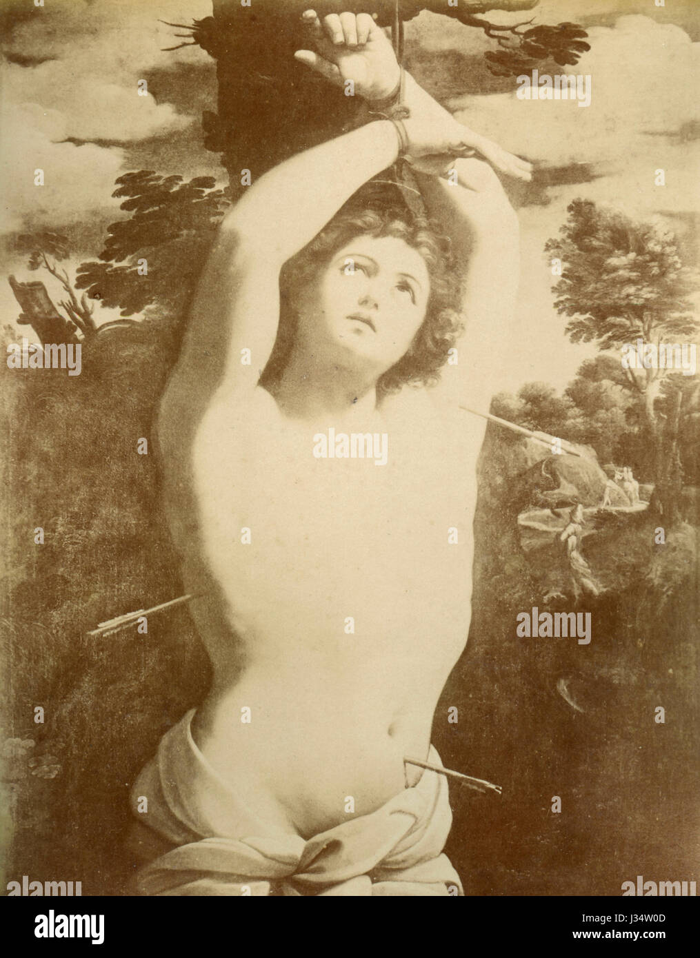 St. Sebastian, Gemälde von Guido Reni, Rom, Italien Stockfoto