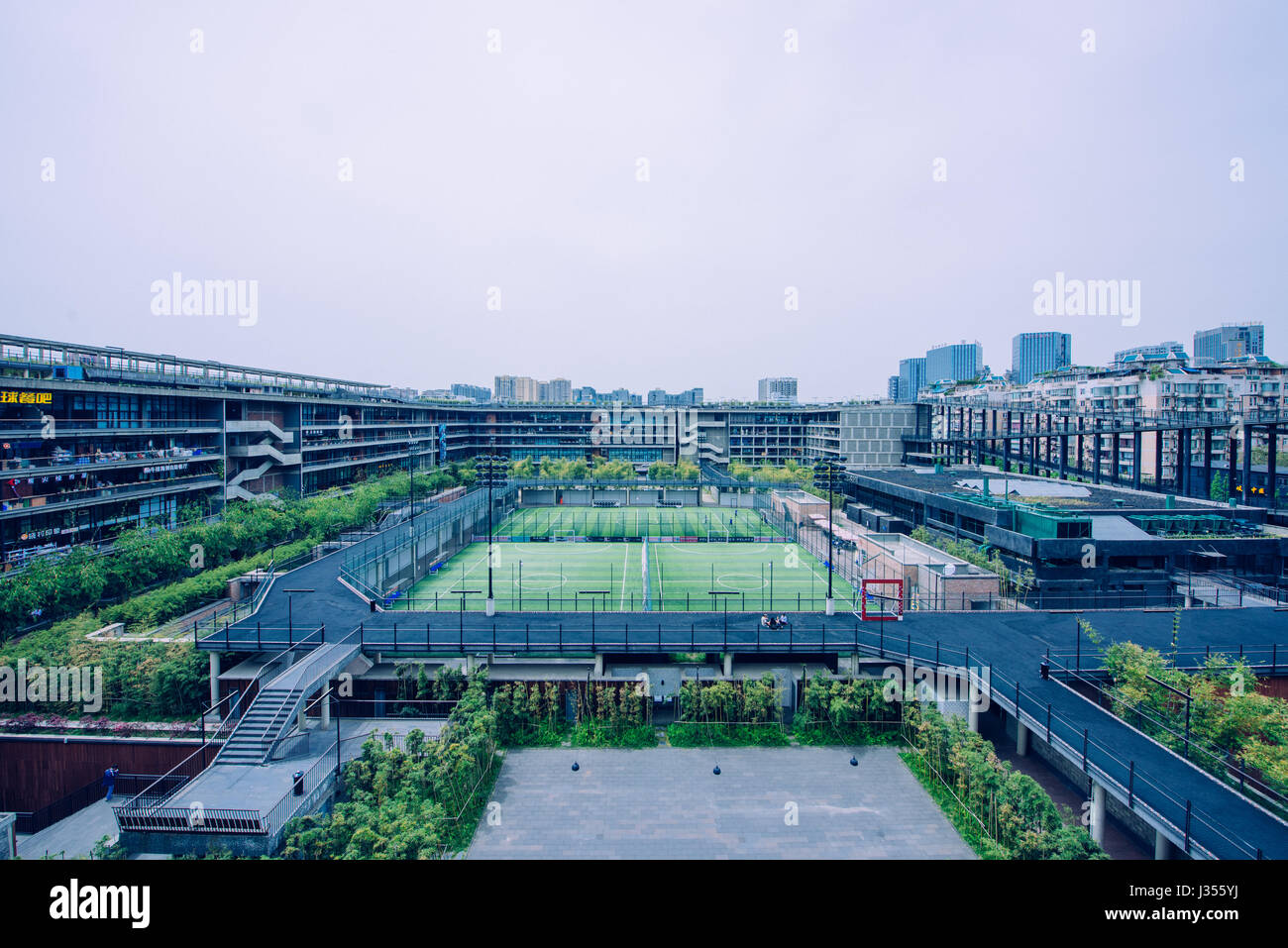 West-Dorfgemeinschaft, das Retrofit-Projekt, Chengdu Stockfoto